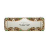 Elegant gouden  retouradreslabel etiket (Voorkant)