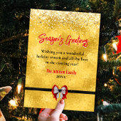 Elegant gouden rode boog stropdas kerst nieuwjaar