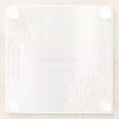 Elegant gouden roos glazen onderzetter (Achterkant)