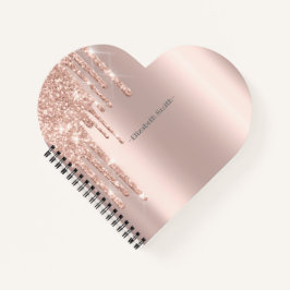 Elegant gouden roos glitter, koninklijk notitieboe notitieboek