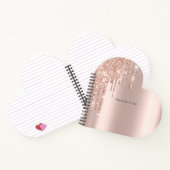 Elegant gouden roos glitter, koninklijk notitieboe notitieboek (Binnen)