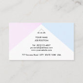 Elegant gouden Roos, lichtblauw en wit Visitekaartje (Achterkant)