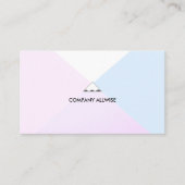 Elegant gouden Roos, lichtblauw en wit Visitekaartje (Voorkant)