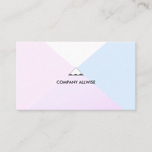 Elegant gouden Roos, lichtblauw en wit Visitekaartje (Voorkant)