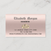 Elegant gouden roos mandala gold visitekaartje (Achterkant)