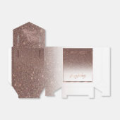 Elegant gouden roos prettige feestdagen bedankdoosjes (Uitgevouwen)