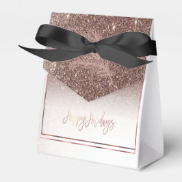 Elegant gouden roos prettige feestdagen bedankdoosjes