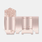 Elegant gouden roos prettige feestdagen bedankdoosjes (Uitgevouwen)