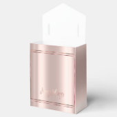 Elegant gouden roos prettige feestdagen bedankdoosjes (Geopend)