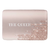 Elegant gouden roze en glanzende gliters badmat (Voorkant)