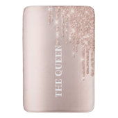 Elegant gouden roze en glanzende gliters badmat (Voorkant Verticaal)
