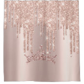Elegant gouden roze en glimmende glitters douchekr douchegordijn (Voorkant)
