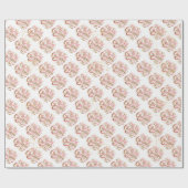 Elegant gouden roze script Vrolijk kerstfeest Cadeaupapier (Vlak)