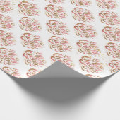 Elegant gouden roze script Vrolijk kerstfeest Cadeaupapier (Hoek)
