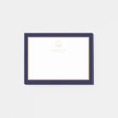 Elegant gouden schalen van justitie logo advocaat post-it® notes (Voorkant)