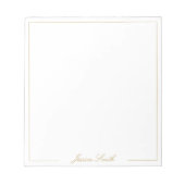 Elegant Gouden Schrift Monogram Notitieblok (Voorkant)