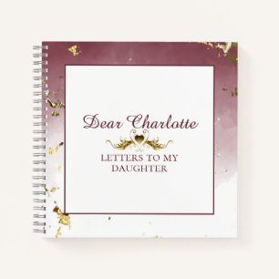 Elegant gouden script Brieven aan mijn dochter Notitieboek