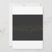 Elegant gouden script Happy Birthday - Confetti Kaart (Achterkant)