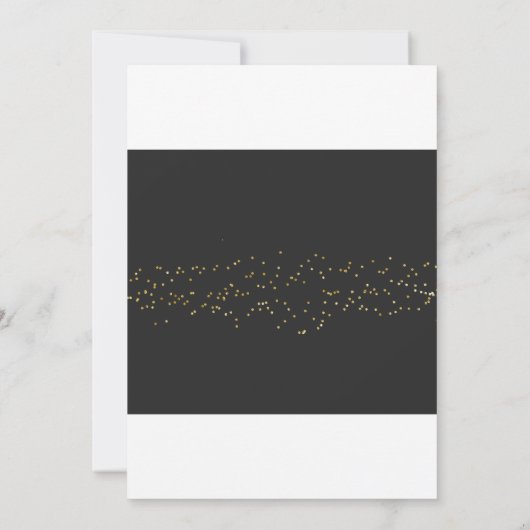 Elegant gouden script Happy Birthday - Confetti Kaart (Achterkant)