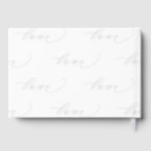 Elegant gouden script liefde trouwdatum namen gastenboek (Achterkant)