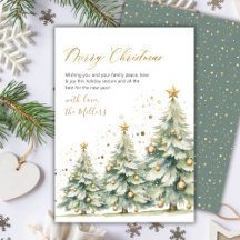 Elegant gouden script niet foto kerstboom