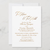 Elegant gouden script om te hebben & om ontvangst  kaart (Voorkant)