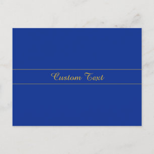 Elegant gouden script op de blauwe achtergrond van briefkaart