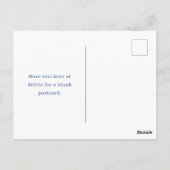 Elegant gouden script op de blauwe achtergrond van briefkaart (Achterkant)