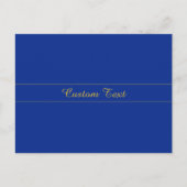 Elegant gouden script op de blauwe achtergrond van briefkaart (Voorkant)