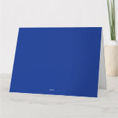 Elegant gouden script op de blauwe achtergrond van kaart (Achterkant)