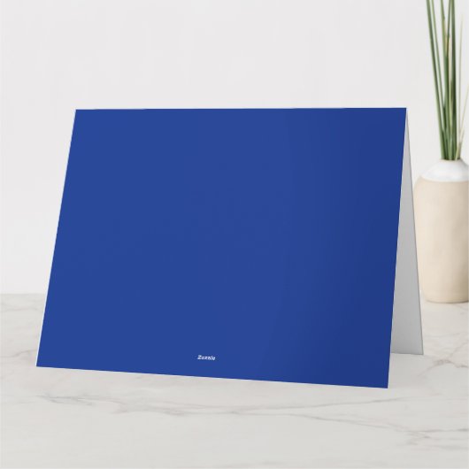 Elegant gouden script op de blauwe achtergrond van kaart (Achterkant)