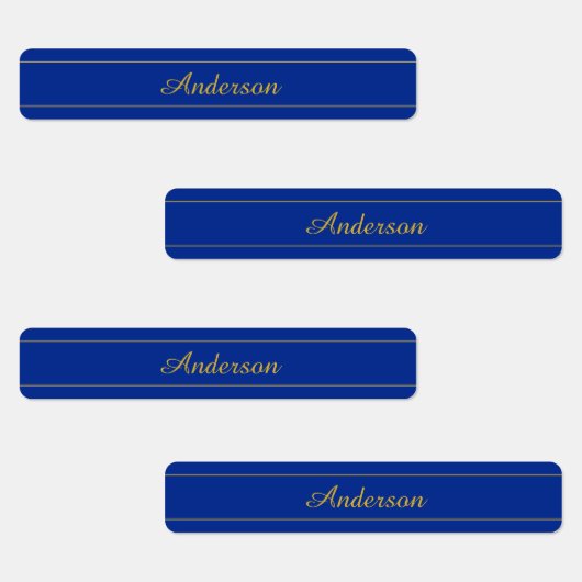 Elegant gouden script op de blauwe achtergrond van labels (Groep)
