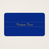 Elegant gouden script op de blauwe achtergrond van visitekaartje (Voorkant)