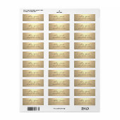 Elegant Gouden Script Trouw Retouradres Etiket (Full Sheet)