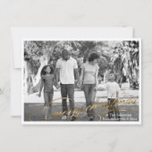 Elegant gouden script vrolijke kerstfotokaart feestdagenkaart (Voorkant)