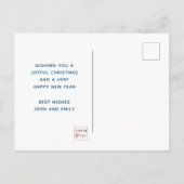 Elegant gouden script weg in een manger feestelijk feestdagenkaart (Achterkant)