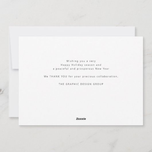 Elegant gouden script zakelijk blauw feestdagenkaart (Achterkant)