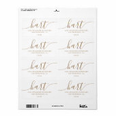 Elegant gouden scriptie familiadres etiket (Full Sheet)