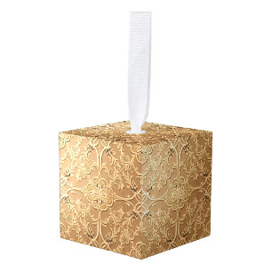 Elegant Gouden Sier Bloempatroon Decoratie