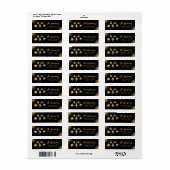 Elegant Gouden Sieraden Kerstmis Etiket (Full Sheet)