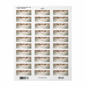 Elegant Gouden Sierbloemen Retouradreslabel Etiket (Full Sheet)