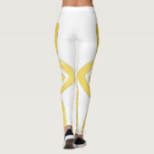 Elegant Gouden Sierpatroon Ontwerp Leggings (Achterkant)