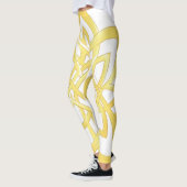 Elegant Gouden Sierpatroon Ontwerp Leggings (Links)