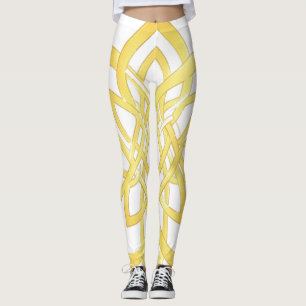 Elegant Gouden Sierpatroon Ontwerp Leggings