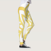 Elegant Gouden Sierpatroon Ontwerp Leggings (Rechts)