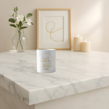 Elegant Gouden Sneeuw Wereldbol Kerst Mok