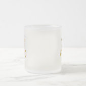 Elegant Gouden sneeuwvlok rendier Moose vrolijk Xm Matglas Koffiemok (Center)