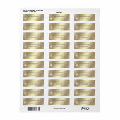 Elegant gouden sneeuwvlokken kerstboomvakantie etiket (Full Sheet)