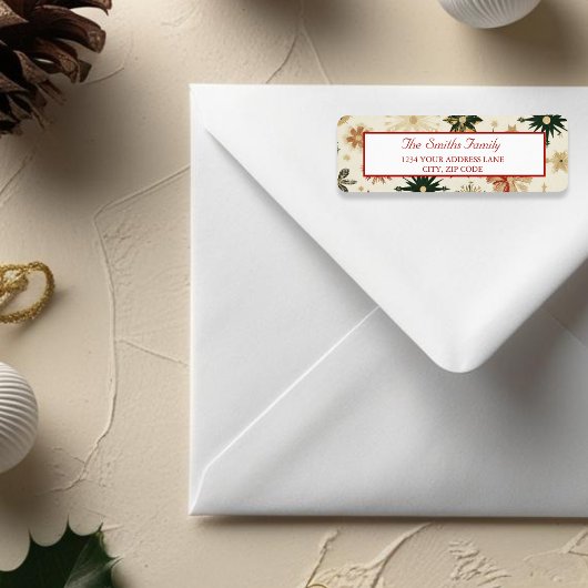 Elegant Gouden Sneeuwvlokken Vakantie winter terug Etiket