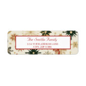 Elegant Gouden Sneeuwvlokken Vakantie winter terug Etiket (Voorkant)